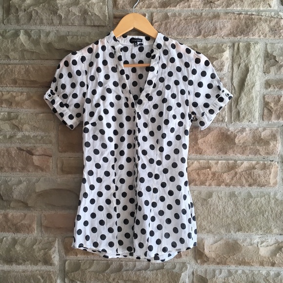 Maurices Tops - Polka Dot Black & White T-Shirt Blouse Maurices S